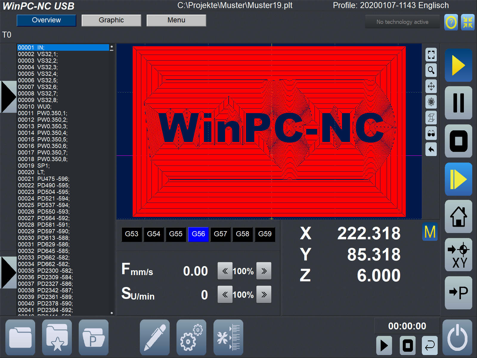 From  WinPC-NC Light (LPT)  to WinPC-NC Light with nc100